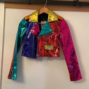 Club Exx XS Rainbow Runner Moto Jacket